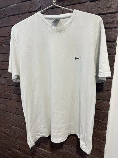 Pre-owned Nike X Vintage Nike T Shirt Y2k Swoosh Drill In White