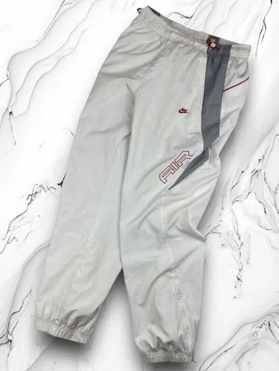 Pre-owned Nike X Vintage Nike Team Track Drill Pants Swoosh Y2k In White