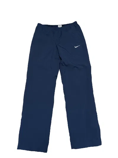 Pre-owned Nike X Vintage Nike Team Vintage 2010 Nylon Sweatpants Sportswear Drill Y2k In Dark Blue