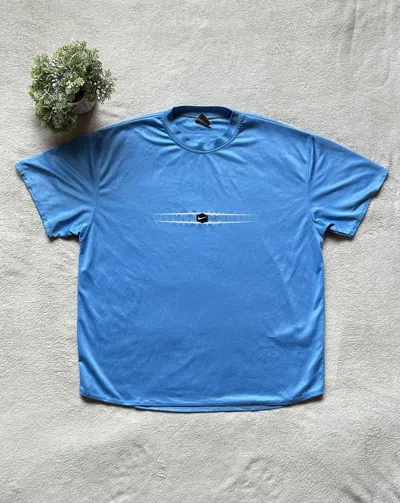 Pre-owned Nike X Vintage Nike Tn Center Logo Streetwear T-shirt In Baby Blue