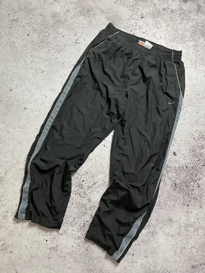 Pre-owned Nike X Vintage Nike Track Pant Nylon Drill Pants Cargo In Black