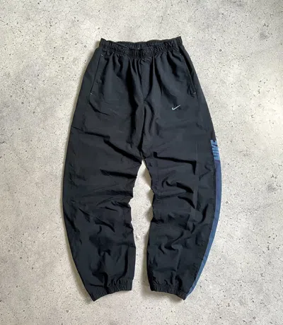 Pre-owned Nike X Vintage Nike Track Vintage Drill Pants Y2k Baggy Gorpcore Joggers In Blue