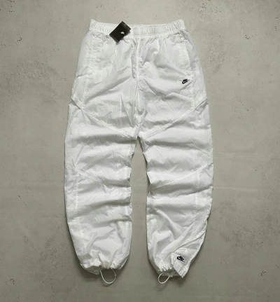 Pre-owned Nike X Vintage Nike Track Vintage Drill Pants Y2k Baggy Gorpcore Joggers In White