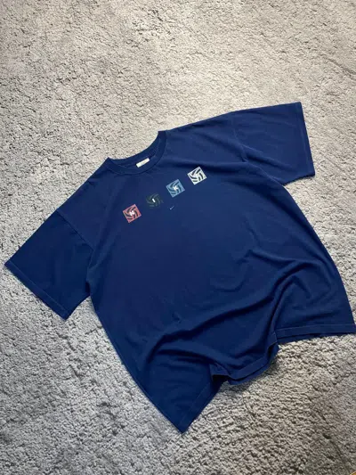 Pre-owned Nike X Vintage Nike Vintage 90's T-shirt In Blue