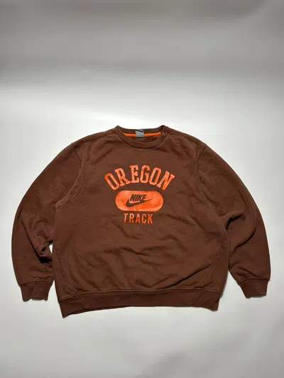 Pre-owned Nike X Vintage Nike Vintage Brown Sweatshirt