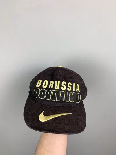 Pre-owned Nike X Vintage Nike Vintage Cap Borussia Dortmund In Black