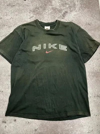 Pre-owned Nike X Vintage Nike Vintage Center Logo T-shirt In Black