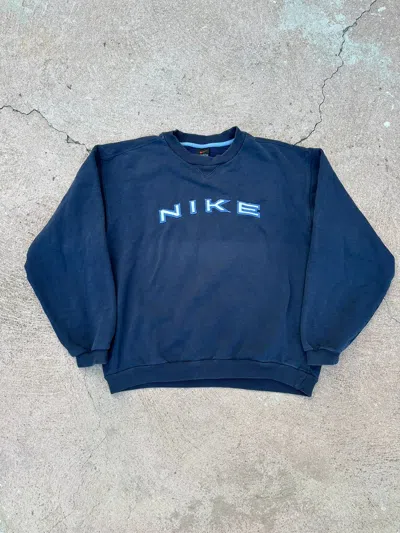 Pre-owned Nike X Vintage Nike Vintage Crewneck Sweatshirt 1990s Navy