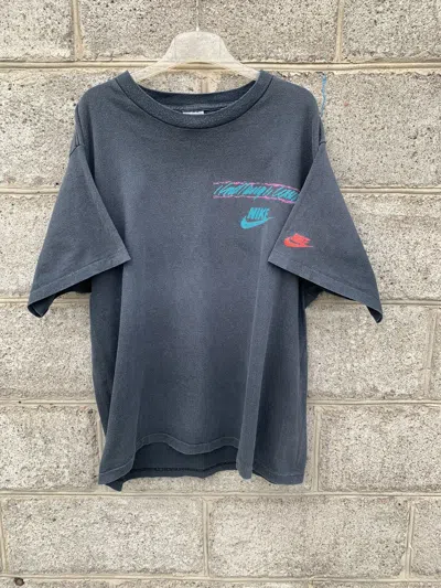 Pre-owned Nike X Vintage Nike Vintage Faded T Shirt Y2k In Faded Black
