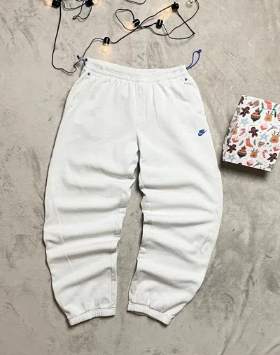 Pre-owned Nike X Vintage Nike Vintage Joggers Tn+ L In White