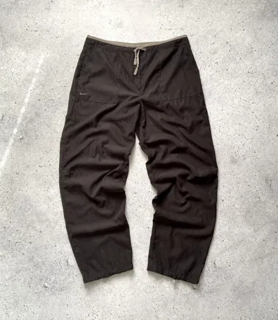 Pre-owned Nike X Vintage Nike Vintage Nylon Pants Drill Joggers Y2k In Faded Black