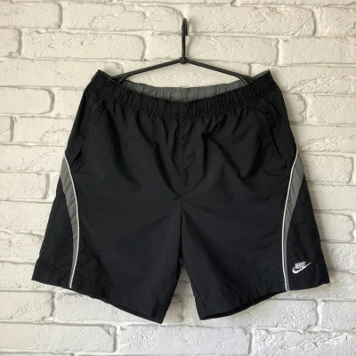 Pre-owned Nike X Vintage Nike Vintage Nylon Shorts In Black