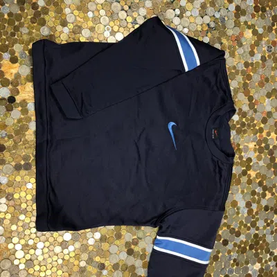 Pre-owned Nike X Vintage Nike Vintage Sweatshirt Crewneck 90's Center Swoosh Y2k In Navy