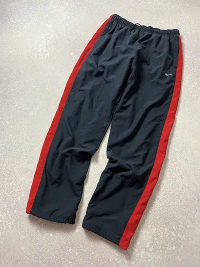 Pre-owned Nike X Vintage Nike Vintage Track Pants Drill Swoosh Y2k Gorpcore Joggers In Blue