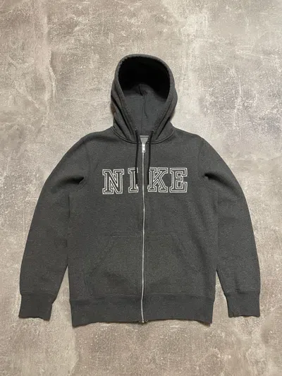 Pre-owned Nike X Vintage Nike Zip-up Hoodie Y2k In Grey