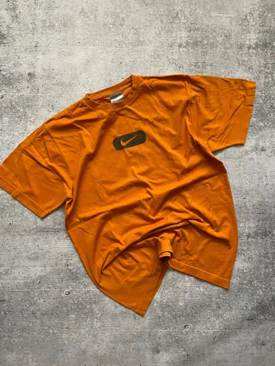 Pre-owned Nike X Vintage T-shirt Nike Y2k Orange Color