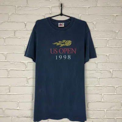 Pre-owned Nike X Vintage Us Open 1998 Tennis Vintage Tee T Shirt In Faded Blue