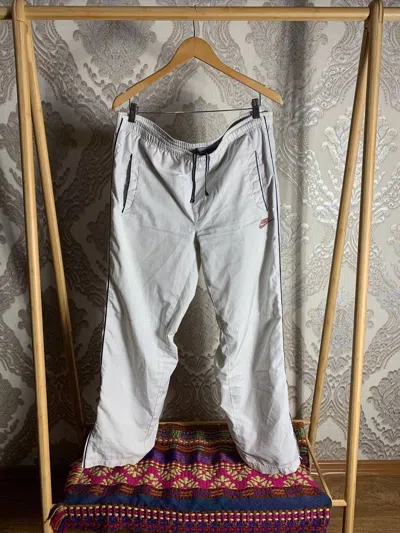 Pre-owned Nike X Vintage Very Nike Drill Pants Gorpcore Swoosh Y2k Japan Style In White