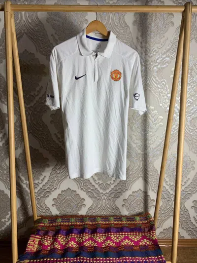 Pre-owned Nike X Vintage Very Nike Manchester United Total 90 Polos Retro Y2k In White