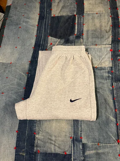 Pre-owned Nike X Vintage Y2k Nike Cotton Sweatpants In Heaher Gray