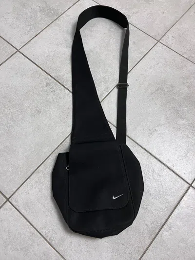 Pre-owned Nike X Vintage Y2k Nike Crossbody Sling Bag Backpack Hype Streetwear Grail In Black