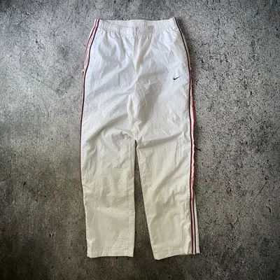 Pre-owned Nike X Vintage Y2k Nike Nylon Drill Track Pants In White