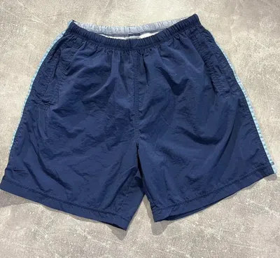 Pre-owned Nike X Vintage Y2k Nike Nylon Shorts Pocket Swoosh Logo In Blue
