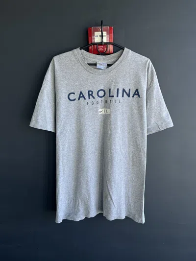 Pre-owned Nike X Vintage Y2k Nike Swoosh Carolina Football T-shirt In Grey