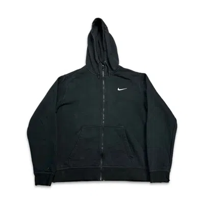 Pre-owned Nike X Vintage Y2k Nike Zip Up Hoodie In Black