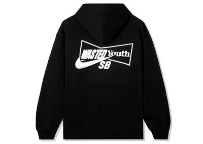 Pre-owned Nike X Wasted Youth Logo Hoodie In Black