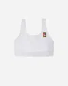 Nike Logo-print Sports Bra In White