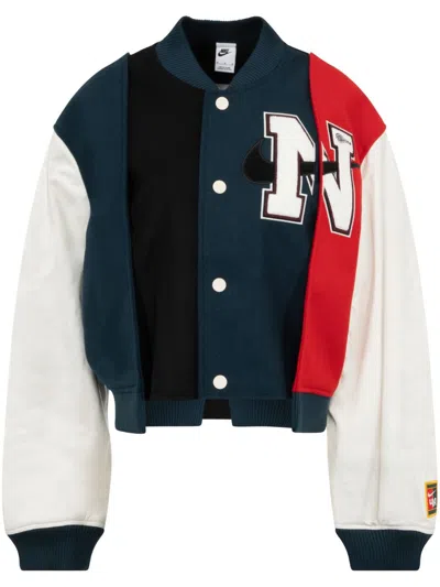 Nike Navy & White Yoon Ahn Edition Bomber Jacket In Black/armory Navy/ph