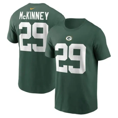 Nike Men's Xavier Mckinney Green Green Bay Packers Name Number T-shirt