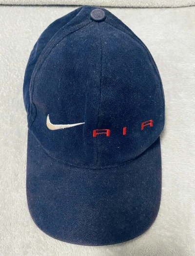Pre-owned Nike Y2k  Air Swoosh Hype Yupoong Cap In Faded Blue
