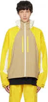 Nike Yellow Nocta & L'art Edition Balaclava Tech Jacket In Khaki/vivid Sulfur/s