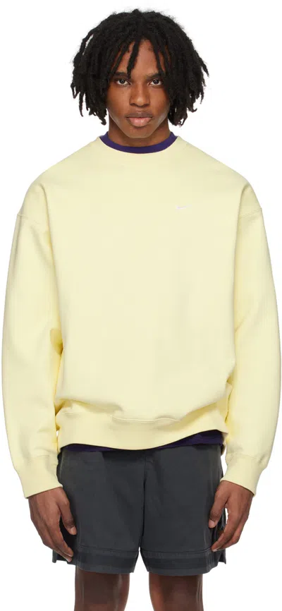 Nike Yellow Solo Swoosh Sweatshirt In Multicolor