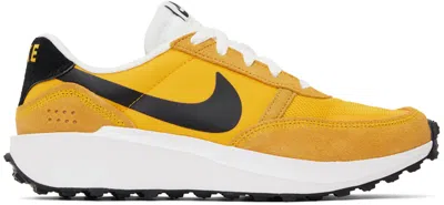 Nike Waffle Debut Sneaker In Gold/white/gold Leaf