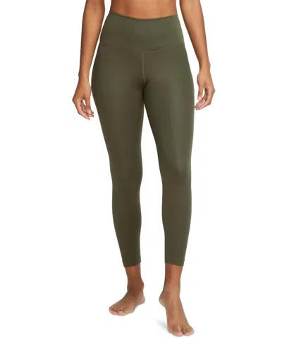 Nike Yoga 7/8 Length Leggings In Cargo Khakimedium Olive In Green