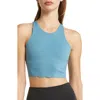 Nike Yoga Dri-fit Luxe Crop Tank In Noise Aqua/multi Color