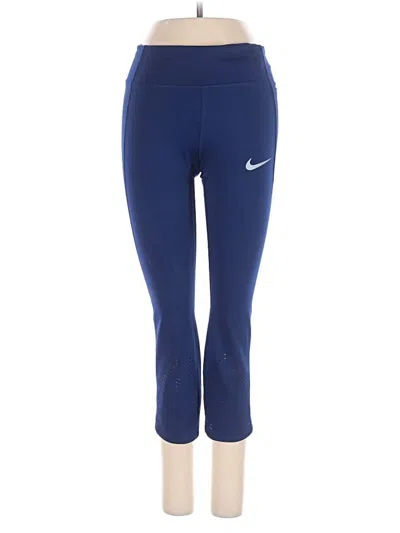 Pre-owned Nike Yoga Pants In Blue