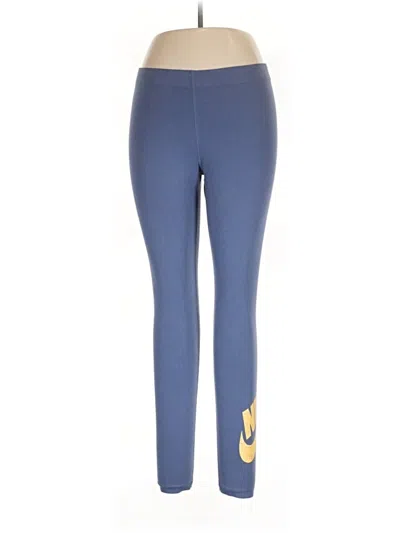 Pre-owned Nike Yoga Pants In Blue