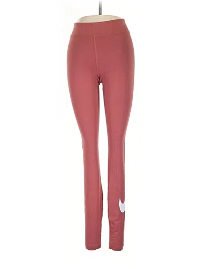 Pre-owned Nike Yoga Pants In Burgundy