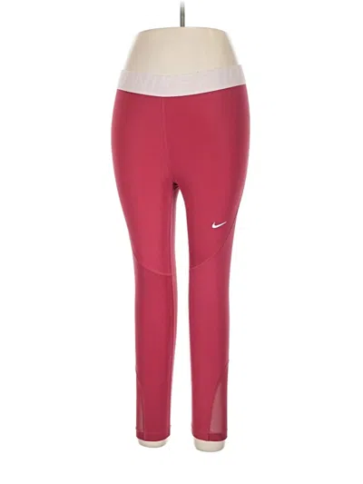 Pre-owned Nike Yoga Pants In Pink
