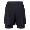 Nike Yoga Solid Color Lacing Breathable Casual Sports Shorts Black In Blue