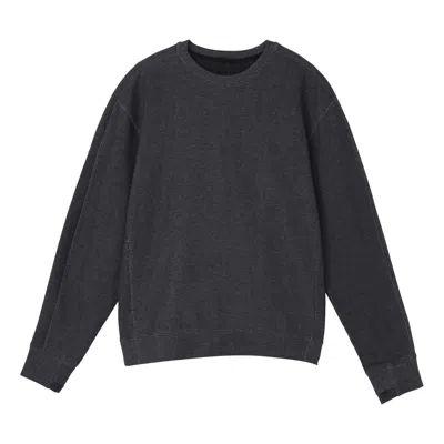 Nike Yoga Solid Color Round Neck Casual Pullover Sports Sweatshirt Men's Black In Blue