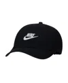 Nike Youth Boys And Girls  Black Futura Club Performance Adjustable Hat In Black