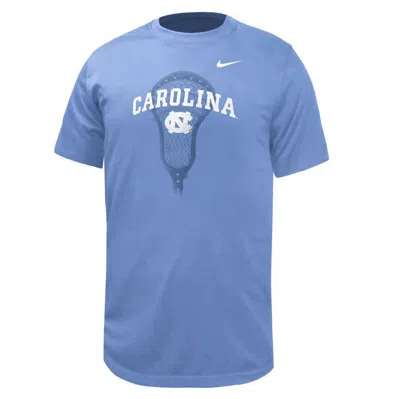 Nike Kids' Youth Carolina Blue North Carolina Tar Heels Lacrosse Performance T-shirt In Light Blue