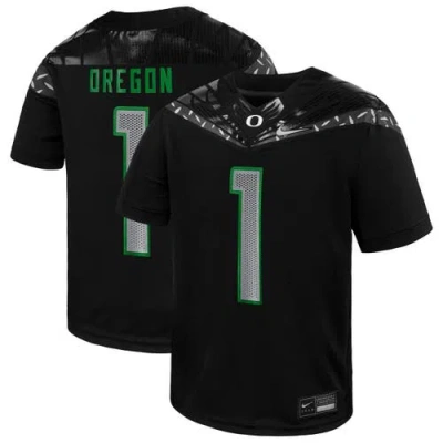 Nike Kids' Youth  #1 Black Oregon Ducks Vapor Fusion Football Jersey