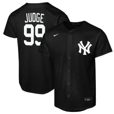 Nike Kids' Youth  Aaron Judge Black New York Yankees Lights Out Replica Player Jersey