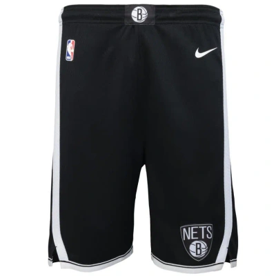 Nike Kids' Big Boys And Girls  Black Brooklyn Nets 2020/21 Swingman Performance Shorts